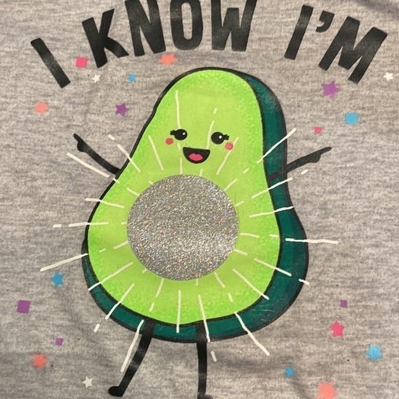 4/$20 Justice Girls Long Sleeve, gray size 8, I know I’m extra, green, avocado‌ - Picture 2 of 4